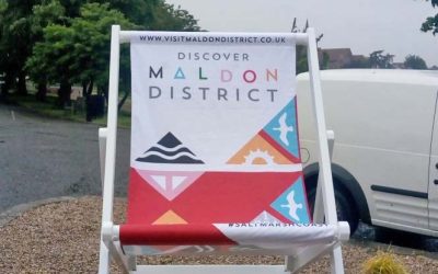 Large selfie deck chair powder coated for MDC