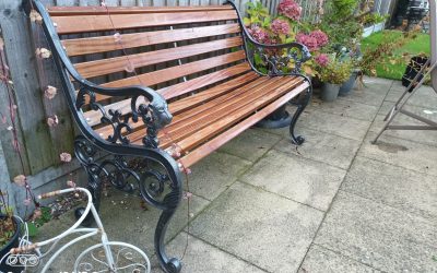 Beautifully Restored Cast Iron Garden Bench