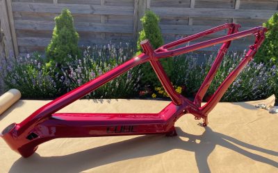 Freshly Coated Cube E-bike Frame