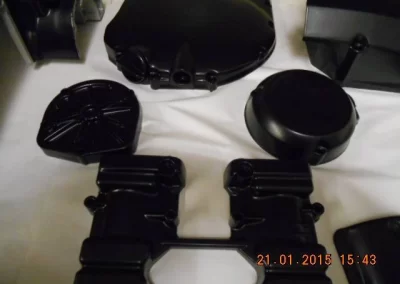 Cars Engine Casings Finished In Powder Coat Satin Black