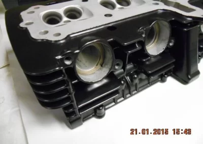Cars Engine Casings Finished In Powder Coat Satin Black Close View