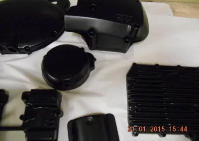 Engine Casings Finished In Powder Coat Satin Black