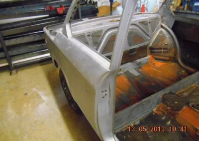 Shotblasted Car Body Closeup