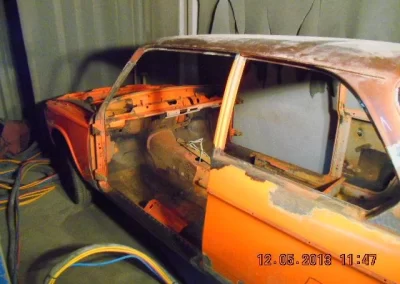 Shotblasted Car Body Side View