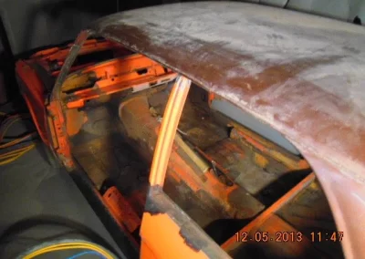 Shotblasted Car Body Upper View