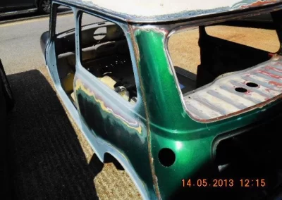 Shotblasted Mini Car Body Shell Closeup
