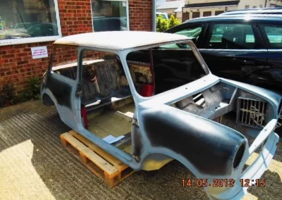Shotblasted Mini Car Body Shell On Street