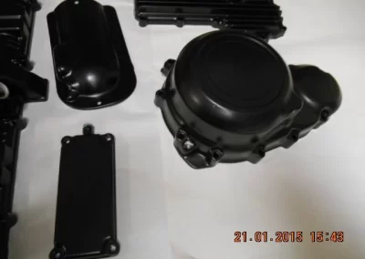 Vehicles Engine Casings Finished In Powder Coat Satin Black
