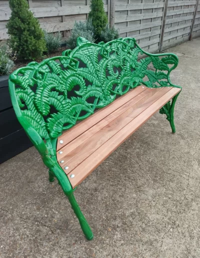 Victorian Cast Iron Bench Close View