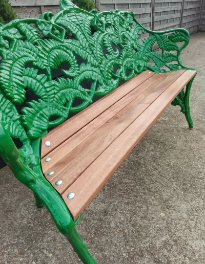 Victorian Cast Iron Bench Side View