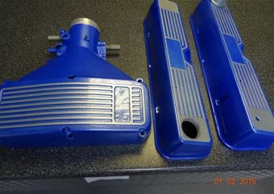 Powder Coated Cam Covers In Blue