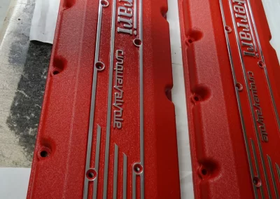 Ferrari Powder Coated Cam Cover Closeup