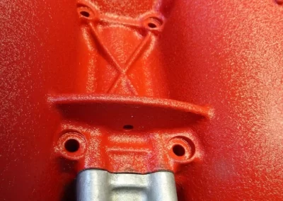 Ferrari Powder Coated Cam Covers Vehicle Part Closeup View