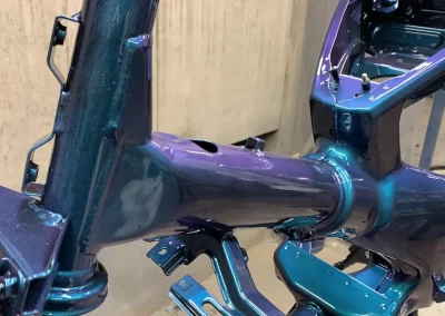 Finished In A Diamond Clear Powder Coat Lacquer.