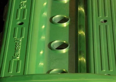 Working On Powder Coated Cam Covers In Uk Close View