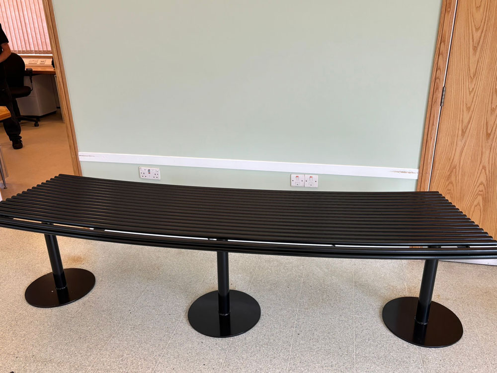 Bench For Chelmsford Park And Ride Satin Black
