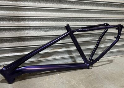Bicycle Frame Powder Coated In Extreme Purple 1