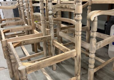 Blast Cleaned Wooden Chairs 2