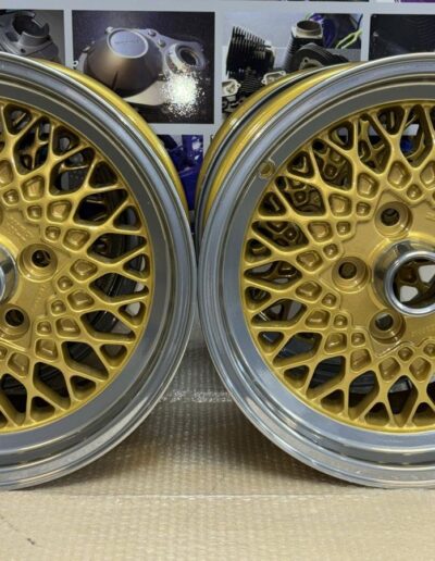 Chrome Silver And Gold Wheels