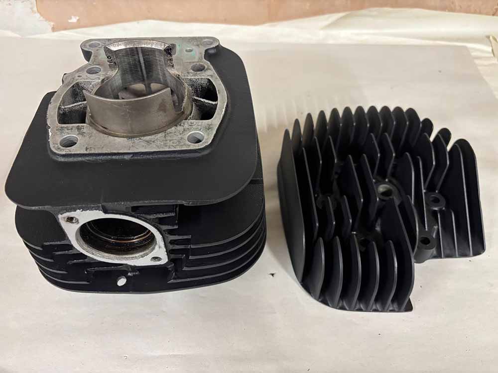 Motorcycle Cylinder Head In Glacier Black