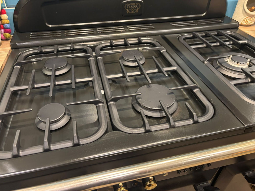 Oven Grates Refinished With Glacier Black