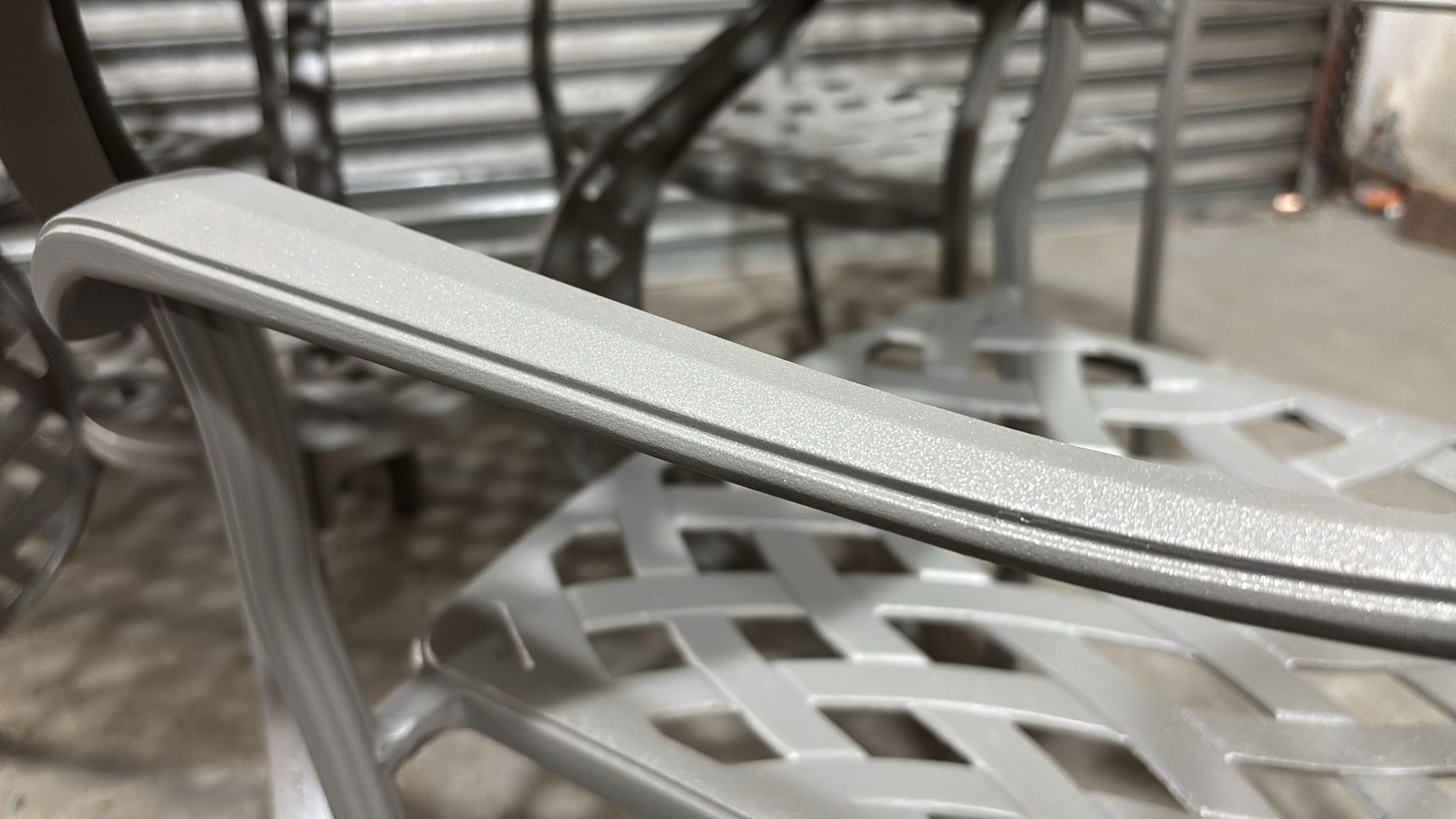 Restored Garden Patio Set In Silver Texture 1