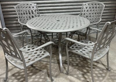 Restored Garden Patio Set In Silver Texture 2
